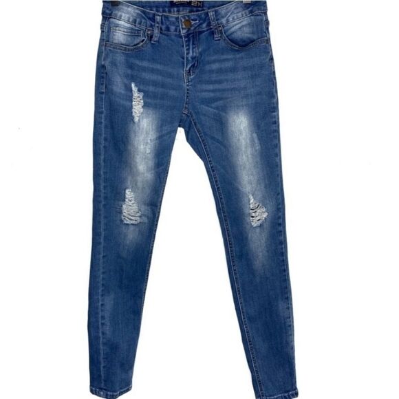 IRIS MODERN VINTAGE DISTRESSED ANKLE JEANS SZ. 15 - Picture 1 of 4